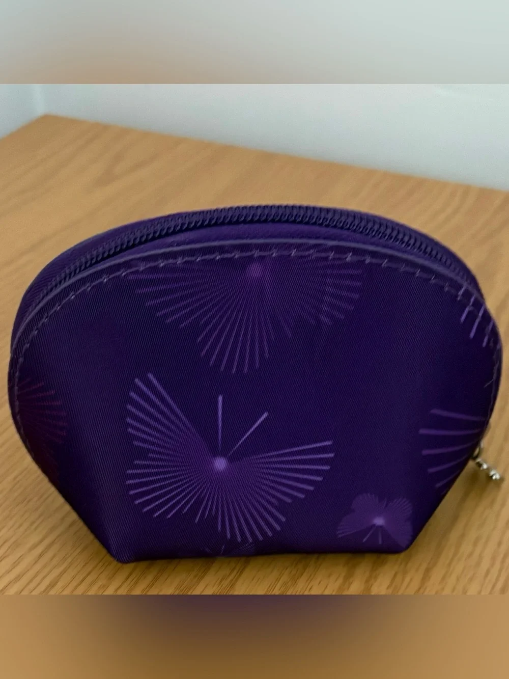 Purple Butterfly Print Women’s Cosmetic Pouch - NWOT